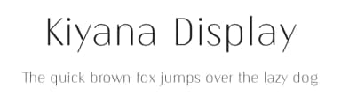 Kiyana Display by Wahyu & Sani Co. — Sans Serif Font — thumbnail 1