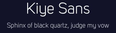 Kiye Sans by Trisno Pamuji — Sans Serif Font — thumbnail 2