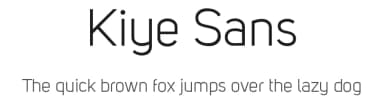 Kiye Sans by Trisno Pamuji — Sans Serif Font — thumbnail 1