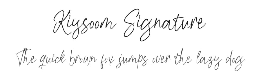 Kiysoom Signature by pointlab studio — Script Handwritten Font