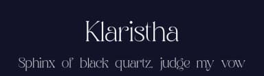 Klaristha by Eka Hermawan — Serif Font — thumbnail 2