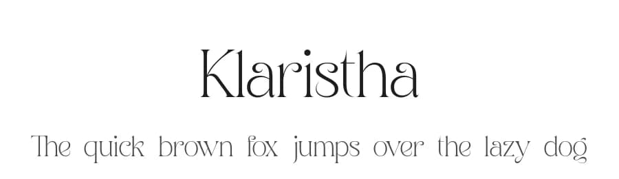Klaristha by Eka Hermawan — Serif Font