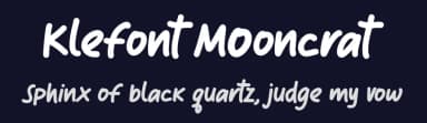 Klefont Mooncrat by Pollux of Geminorum — Script Handwritten Font — thumbnail 2