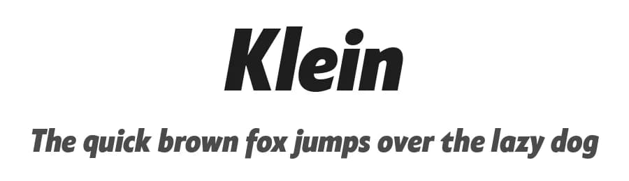 Klein by Zetafonts — Sans Serif Font