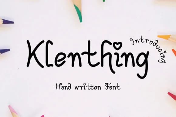 Klenthing Font by Dieza Art — Script Handwritten Font