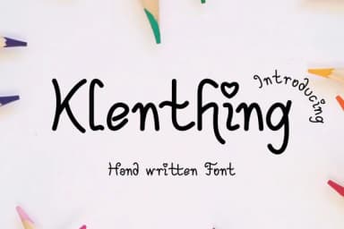 Klenthing Font by Dieza Art — Script Handwritten Font — thumbnail 1