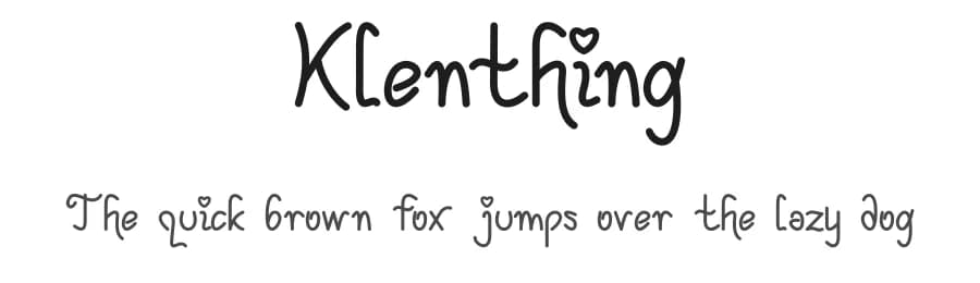 Klenthing by Rohmat Sidiq Mustaqim — Script Handwritten Font — preview 1