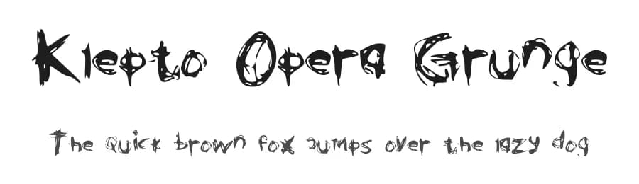 Klepto Opera Grunge by grungee jumping — Script Handwritten Font