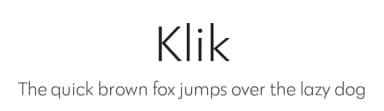 Klik by Fenotype — Sans Serif Font — thumbnail 1