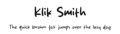Klik Smith by Origin Type — Script Handwritten Font — thumbnail 1