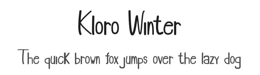 Kloro Winter by Invitara — Script Handwritten Font — preview 1