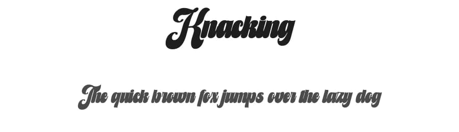 Knacking by Ditatype — Script Handwritten Font
