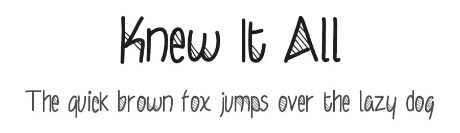 Knew It All by Jake Luedecke — Script Handwritten Font