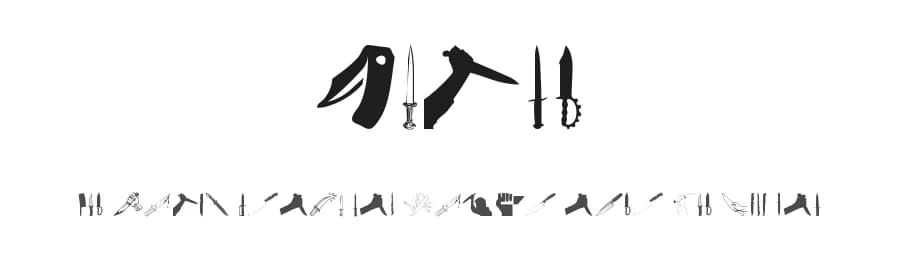 Knife by Woodcutter — Dingbats Font