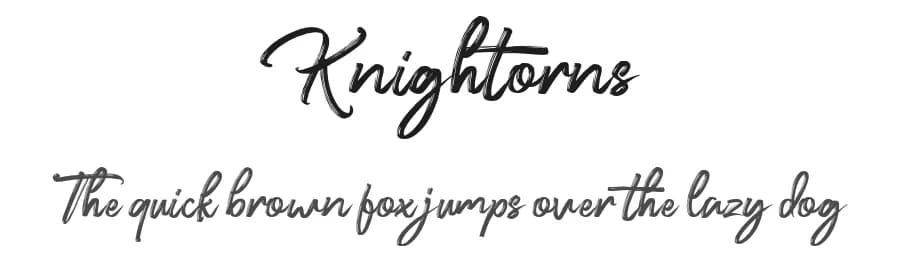 Knightorns by FHFont — Script Handwritten Font