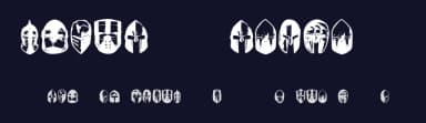 Knights Helmets by Vladimir Nikolic — Dingbats Font — thumbnail 2