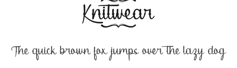 Knitwear by Calligraphy Fonts — Script Handwritten Font