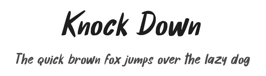 Knock Down by Ronny Studio — Script Handwritten Font