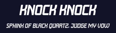 Knock Knock by Vladimir Nikolic — Sans Serif Font — thumbnail 2