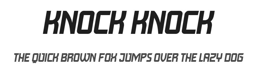 Knock Knock by Vladimir Nikolic — Sans Serif Font