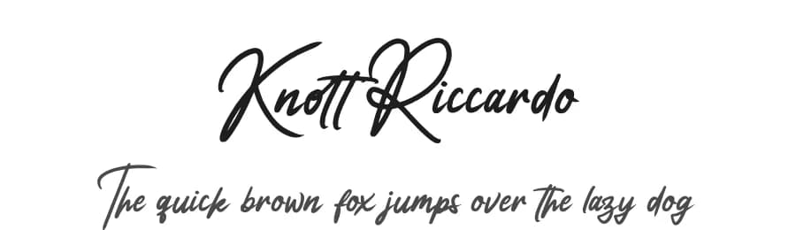 Knott Riccardo by Integritype Studio — Script Handwritten Font