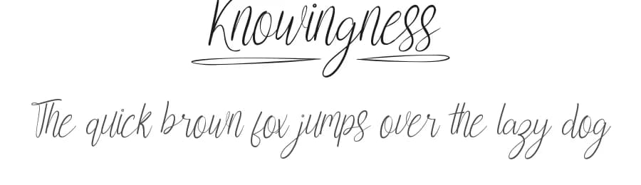 Knowingness by VinType — Script Handwritten Font