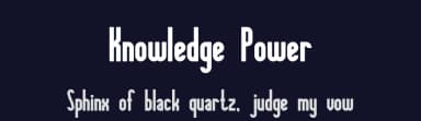 Knowledge Power by weknow — Sans Serif Font — thumbnail 2