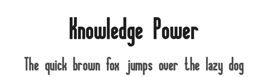 Knowledge Power by weknow — Sans Serif Font