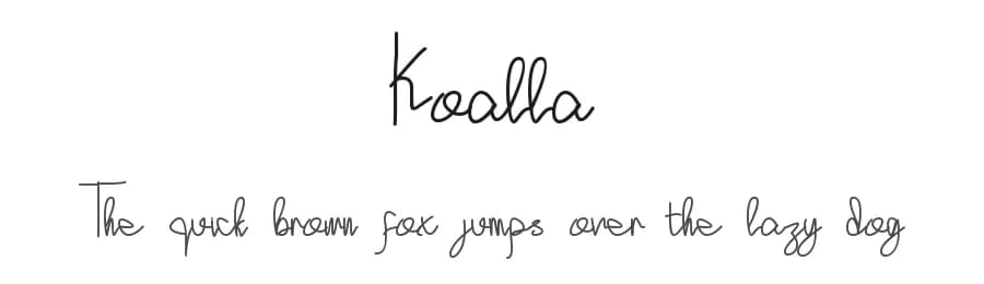 Koalla by Alif Ryan Zulfikar — Script Handwritten Font