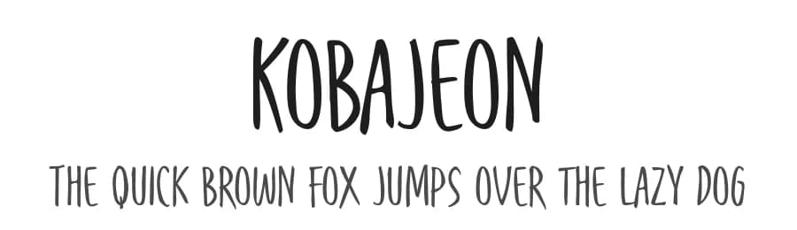 Kobajeon by Majestype — Script Handwritten Font