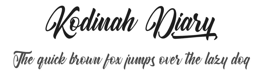 Kodinah Diary by Kotak Kuning Studio — Script Handwritten Font