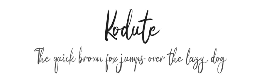 Kodute by Vunira Design — Script Handwritten Font