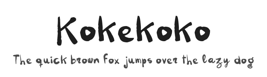 Kokekoko by Puño — Script Handwritten Font