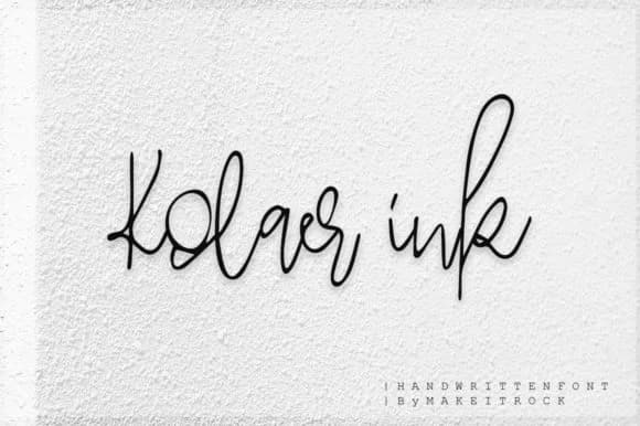 Kolaer Ink Font by Katie Holland — Script Handwritten Font