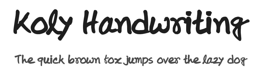 Koly Handwriting by Wahid Sadique Koly — Script Handwritten Font