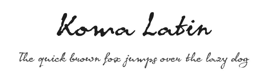 Koma Latin by Posterizer KG — Script Handwritten Font