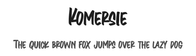 Komersie by Arterfak Project — Script Handwritten Font