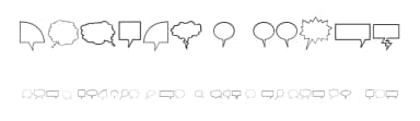Komika Bubbles by Vigilante Typeface Corporation — Dingbats Font — thumbnail 1