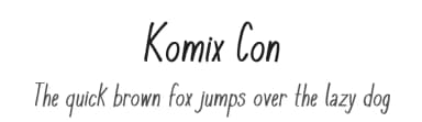 Komix Con by William Jeovah de Medeiros — Script Handwritten Font — thumbnail 1