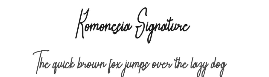 Komonesia Signature by bringtypestudio.co — Script Handwritten Font — preview 1