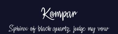 Kompar by Måns Grebäck — Script Handwritten Font — thumbnail 2