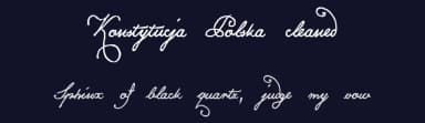Konstytucja Polska cleaned by Tomasz Skowroński — Script Handwritten Font — thumbnail 2