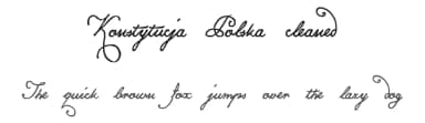 Konstytucja Polska cleaned by Tomasz Skowroński — Script Handwritten Font — thumbnail 1