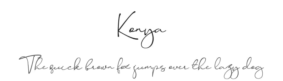 Konya by 38.lineart — Script Handwritten Font