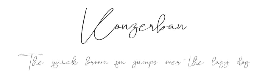 Konzerban by Jadatype — Script Handwritten Font