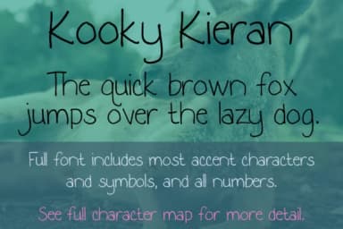 Kooky Kieran Font by Quick Brown Fox Fonts — Script Handwritten Font — thumbnail 1