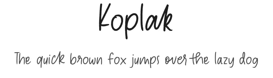 Koplak by Zuzulgo Studio — Script Handwritten Font
