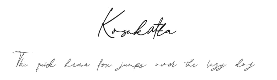 Kosakatta by Telllu — Script Handwritten Font — preview 1