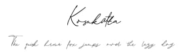 Kosakatta by Telllu — Script Handwritten Font — thumbnail 1