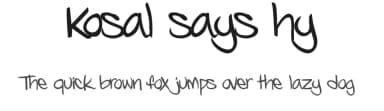 Kosal says hy by Philatype — Script Handwritten Font — thumbnail 1